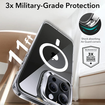 Θήκη MagSafe για Apple iPhone 16 Pro Max, ESR, Classic Hybrid Kickstand, Διάφανο Γκρι