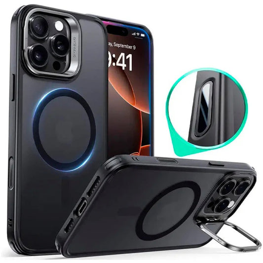 Θήκη MagSafe για Apple iPhone 16 Pro Max, ESR, Classic Hybrid Kickstand Slide, Ματ Μαύρη