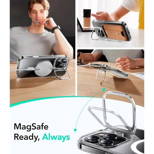 Θήκη MagSafe για Apple iPhone 16 Pro Max, ESR, Classic Hybrid Kickstand Slide, Διάφανη
