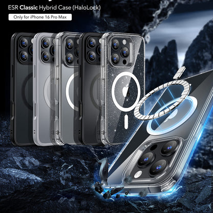 Θήκη MagSafe για Apple iPhone 16 Pro Max, ESR, Classic Hybrid, Μαύρο Σατινέ
