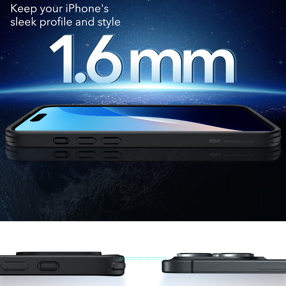 Θήκη MagSafe για Apple iPhone 16 Pro Max, ESR, Classic Hybrid, Μαύρο Σατινέ