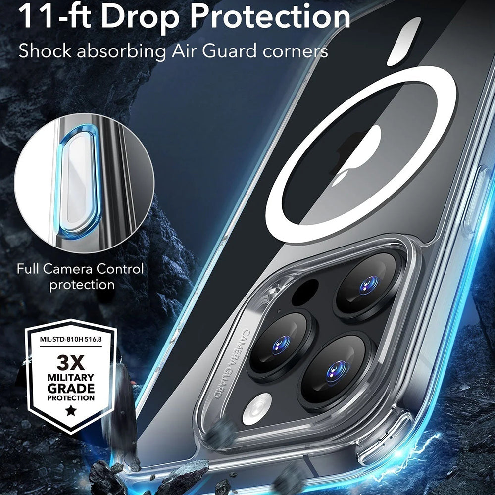 Θήκη MagSafe για Apple iPhone 16 Pro Max, ESR, Classic Hybrid Slide, Ματ Μαύρη