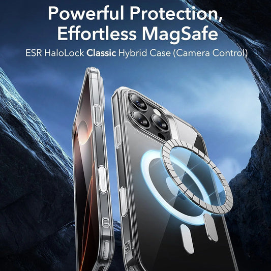 Θήκη MagSafe για Apple iPhone 16 Pro Max, ESR, Classic Hybrid Slide, Διάφανη Μαύρη