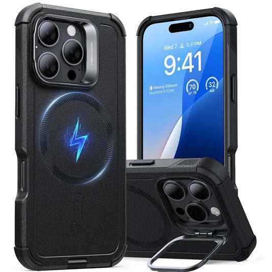 Θήκη MagSafe για Apple iPhone 16 Pro Max, ESR, Cyber Armor Kickstand, Μαύρη