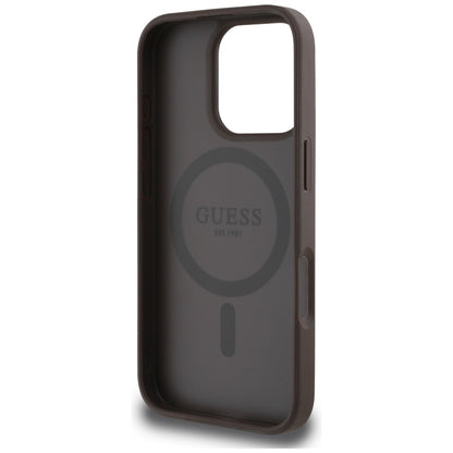 Θήκη MagSafe για Apple iPhone 16 Pro Max, Guess, 4G Circle Classic Logo, Καφέ
