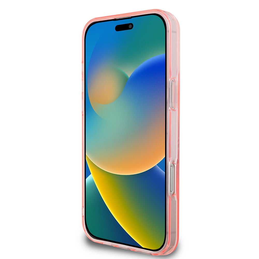 Θήκη MagSafe για Apple iPhone 16 Pro Max, Guess, IML Flowers Wreath, Ροζ