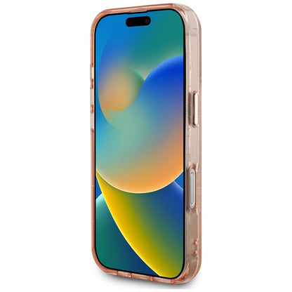 Θήκη MagSafe για Apple iPhone 16 Pro Max, Guess, IML Glitter 4G Circle Triangle, Ροζ