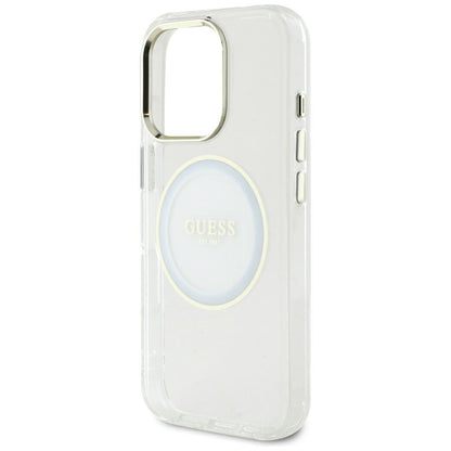 Θήκη MagSafe για Apple iPhone 16 Pro Max, Guess, IML Metal Colored Circle, Λευκή
