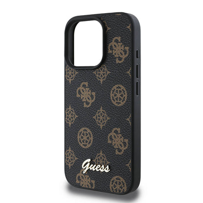 Θήκη MagSafe για Apple iPhone 16 Pro Max, Guess, Peony Script, Μαύρη