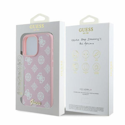 Θήκη MagSafe για Apple iPhone 16 Pro Max, Guess, Peony Script, Ροζ