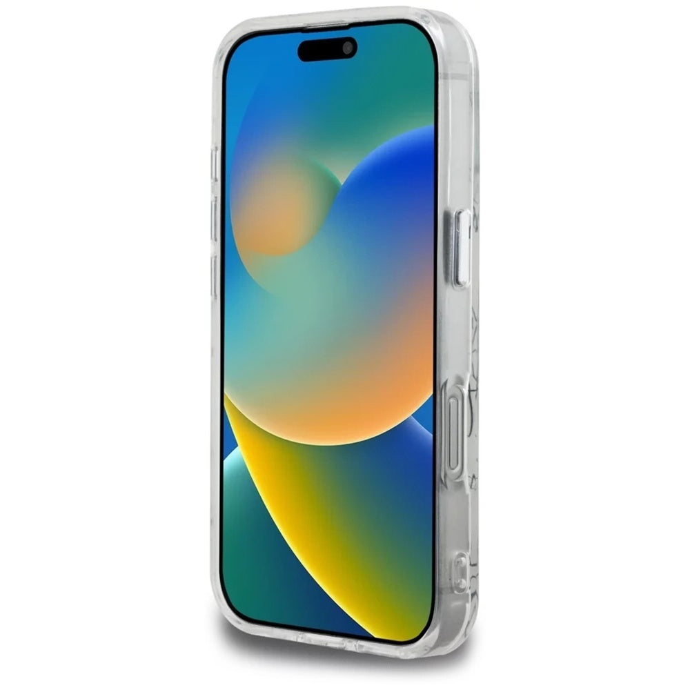 Θήκη MagSafe για Apple iPhone 16 Pro Max, Karl Lagerfeld, IML Karl Script Pattern, Λευκή