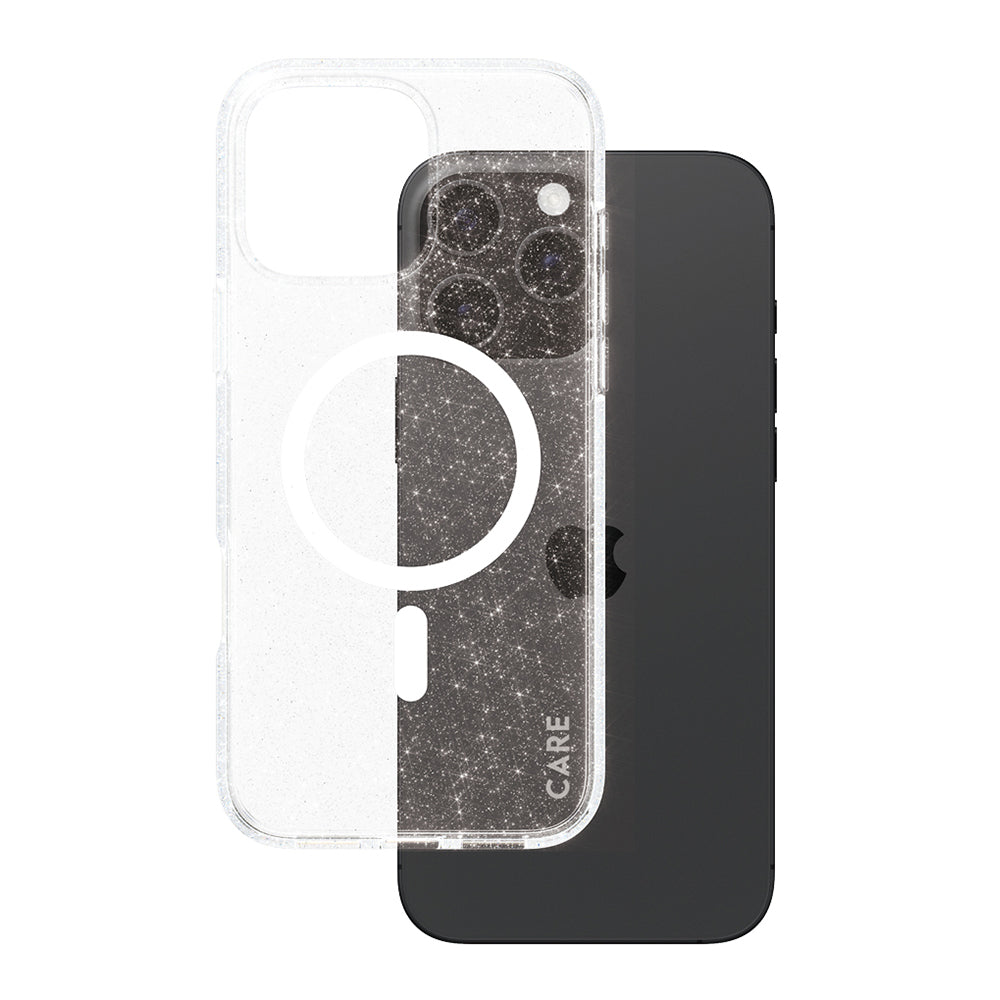 Θήκη MagSafe για Apple iPhone 16 Pro Max, PanzerGlass, Care Urban Combat Star Lit, Διαφανής Λευκή