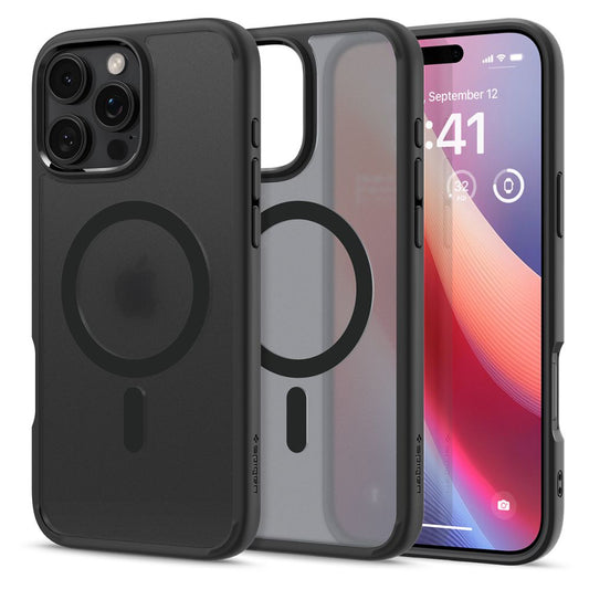 Θήκη MagSafe για Apple iPhone 16 Pro Max, Spigen, Ultra Hybrid, Μαύρη Ματ ACS08003