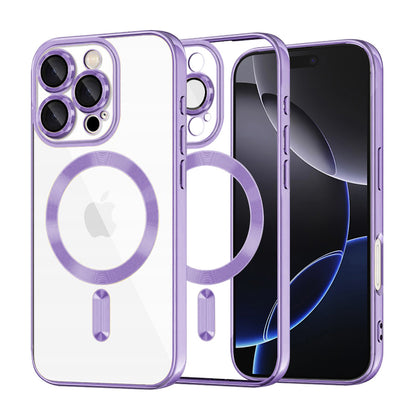 Θήκη MagSafe για Apple iPhone 16 Pro Max, Techsuit, Luxury Crystal, Ανοιχτό Μωβ