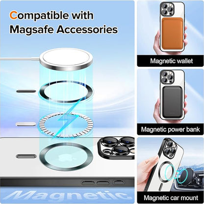 Θήκη MagSafe για Apple iPhone 16 Pro Max, Techsuit, Luxury Crystal, Μαύρο