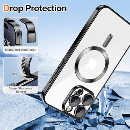 Θήκη MagSafe για Apple iPhone 16 Pro Max, Techsuit, Luxury Crystal, Μαύρο