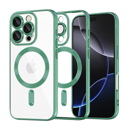 Θήκη MagSafe για Apple iPhone 16 Pro Max, Techsuit, Luxury Crystal, Ανοιχτό Πράσινο