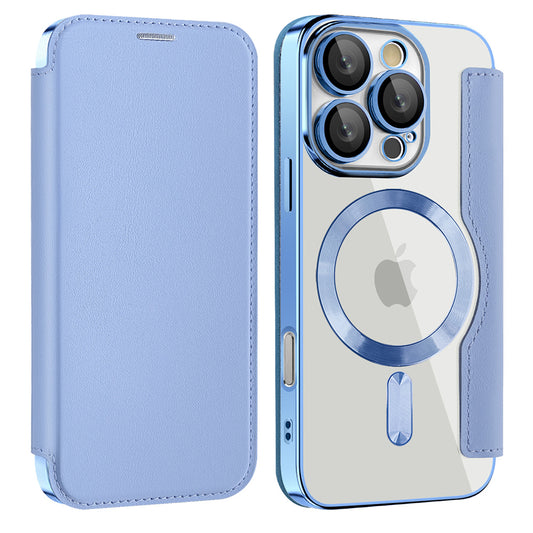 Θήκη MagSafe για Apple iPhone 16 Pro Max, Techsuit, SmartMag Book, Μπλε