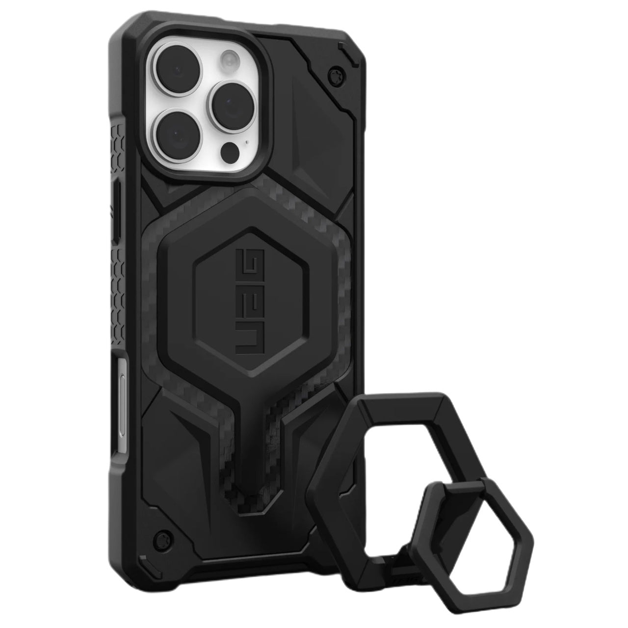 MagSafe Case for Apple iPhone 16 Pro Max, Urban Armor Gear, Monarch Pro Carbon Bundle, Black