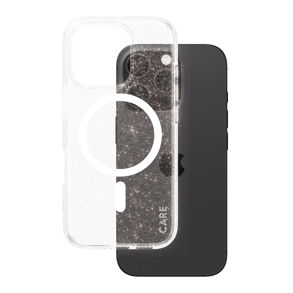 Θήκη MagSafe για Apple iPhone 16 Pro, PanzerGlass, Care Urban Combat Star Lit, Διαφανής Λευκή