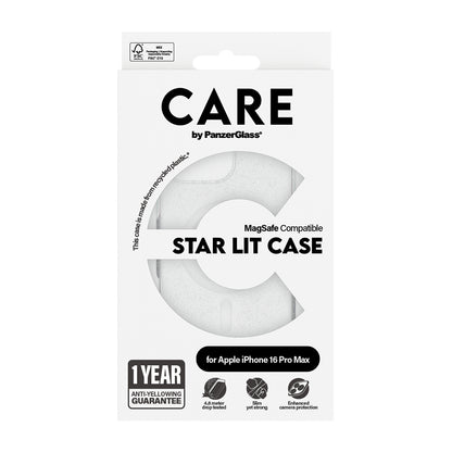 Θήκη MagSafe για Apple iPhone 16 Pro, PanzerGlass, Care Urban Combat Star Lit, Διαφανής Λευκή