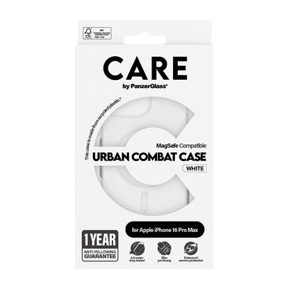 Θήκη MagSafe για Apple iPhone 16 Pro, PanzerGlass, Care Urban Combat, Διαφανής Λευκή