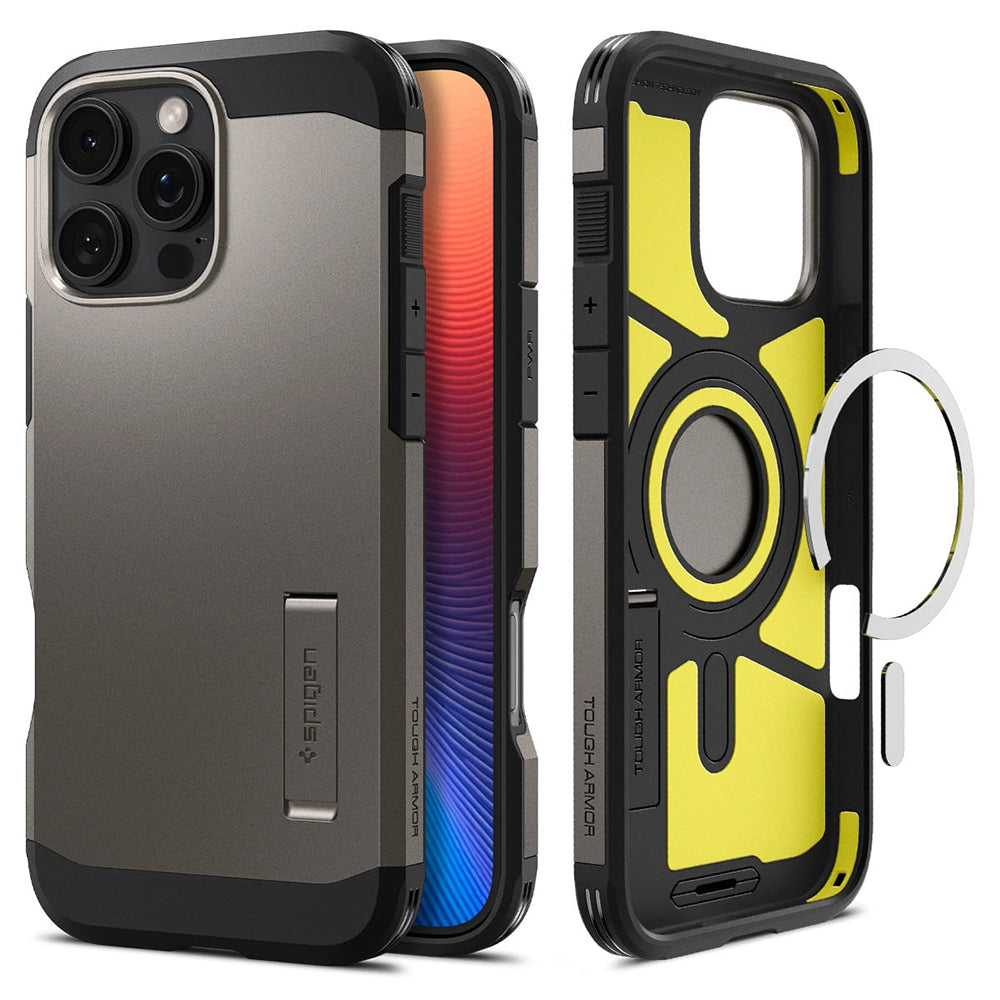 Θήκη MagSafe για Apple iPhone 16 Pro, Spigen, Tough Armor, Γκρι ACS08145