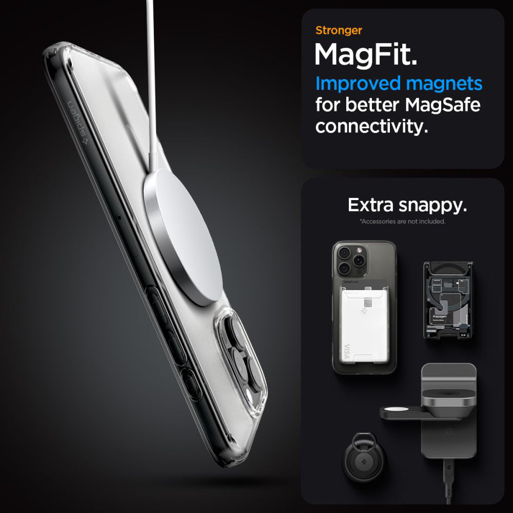 Θήκη MagSafe για Apple iPhone 16 Pro, Spigen, Ultra Hybrid, Διάφανη Σατέν ACS08133