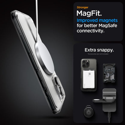 Θήκη MagSafe για Apple iPhone 16 Pro, Spigen, Ultra Hybrid, Διάφανη Σατέν ACS08133