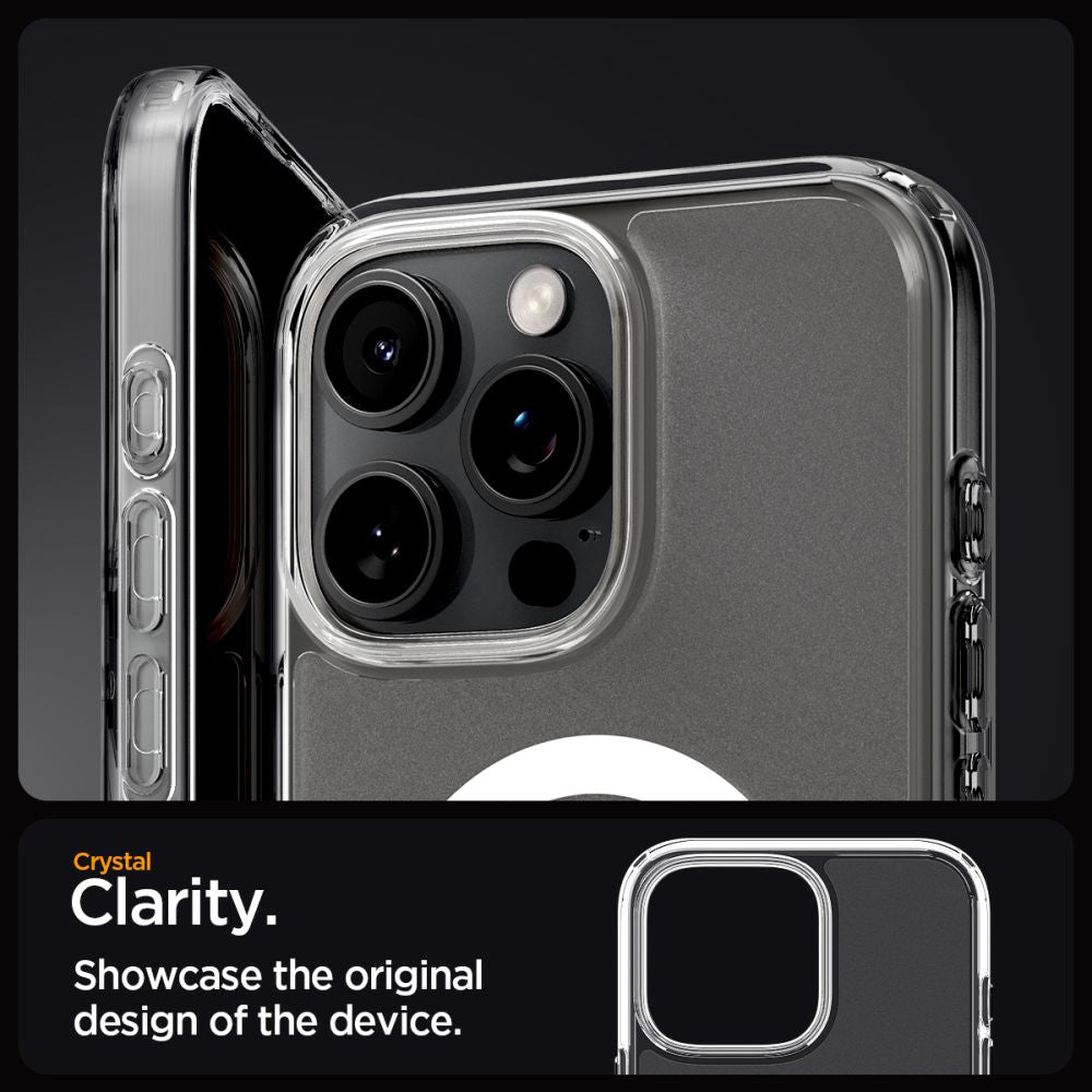 Θήκη MagSafe για Apple iPhone 16 Pro, Spigen, Ultra Hybrid, Διάφανη Σατέν ACS08133
