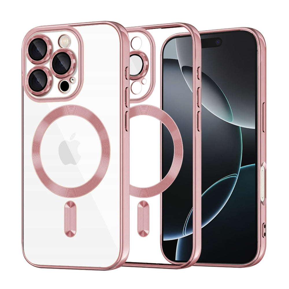 Θήκη MagSafe για Apple iPhone 16 Pro, Techsuit, Luxury Crystal, Ροζ