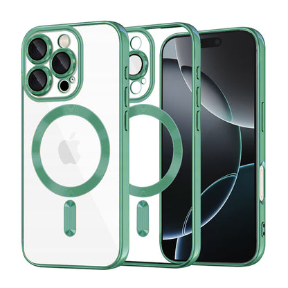 Θήκη MagSafe για Apple iPhone 16 Pro, Techsuit, Luxury Crystal, Ανοιχτό Πράσινο