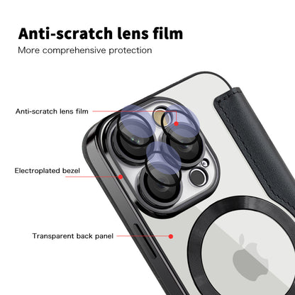 Θήκη MagSafe για Apple iPhone 16 Pro, Techsuit, SmartMag Book, Μαύρο