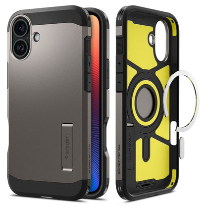 Θήκη MagSafe για Apple iPhone 16, Spigen, Tough Armor, Γκρι