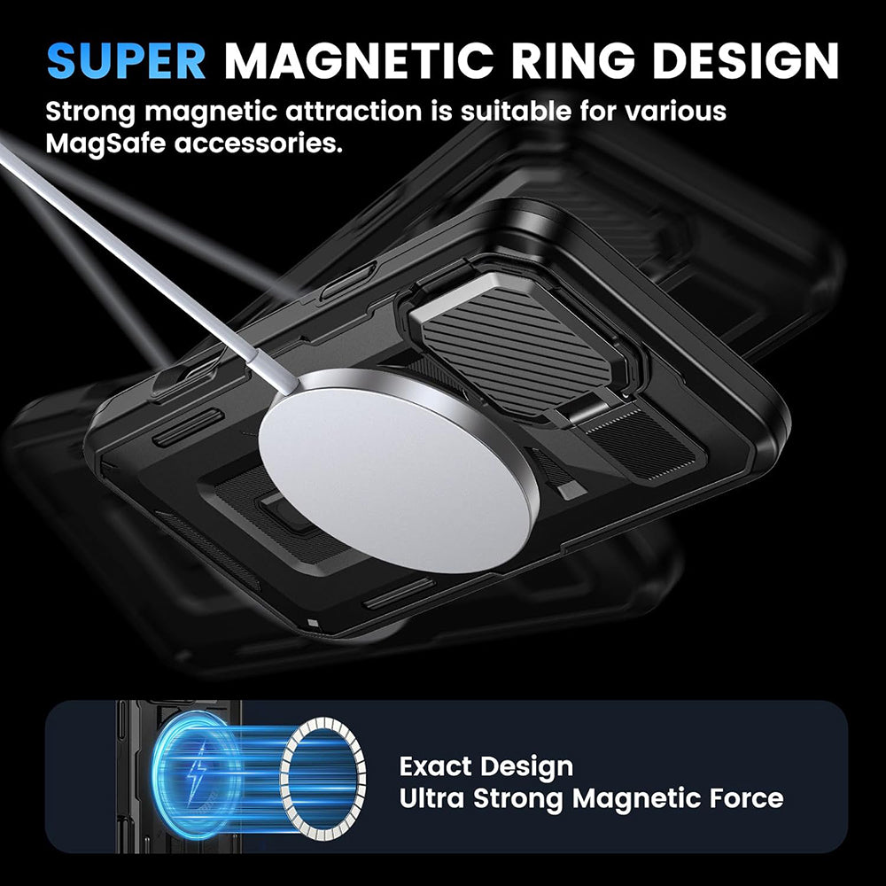 Θήκη MagSafe για Apple iPhone 16, Techsuit, CamVault, Μαύρη