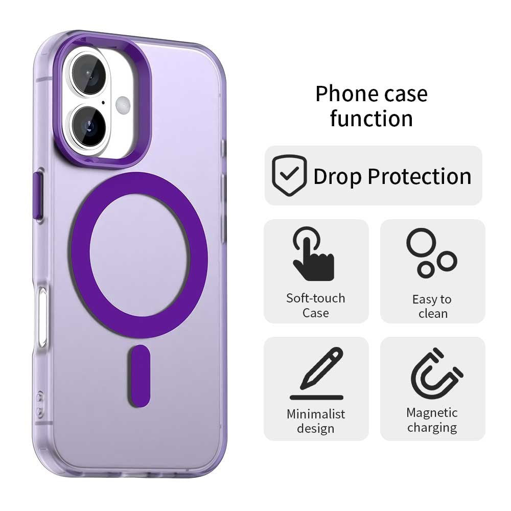 Θήκη MagSafe για Apple iPhone 16, Techsuit, CandyCase, Μωβ