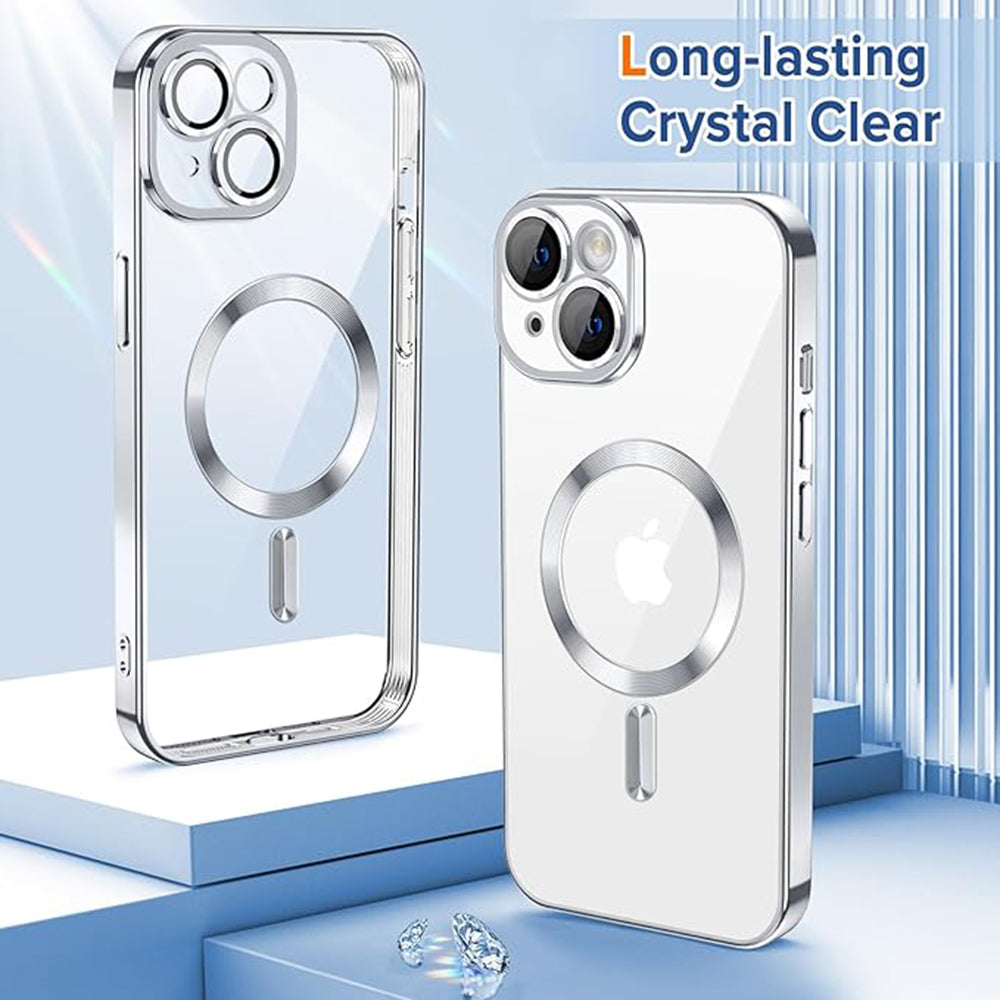 Θήκη MagSafe για Apple iPhone 16, Techsuit, Luxury Crystal, Ροζ