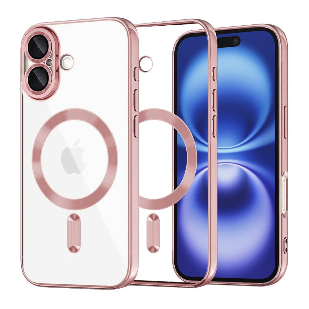 Θήκη MagSafe για Apple iPhone 16, Techsuit, Luxury Crystal, Ροζ