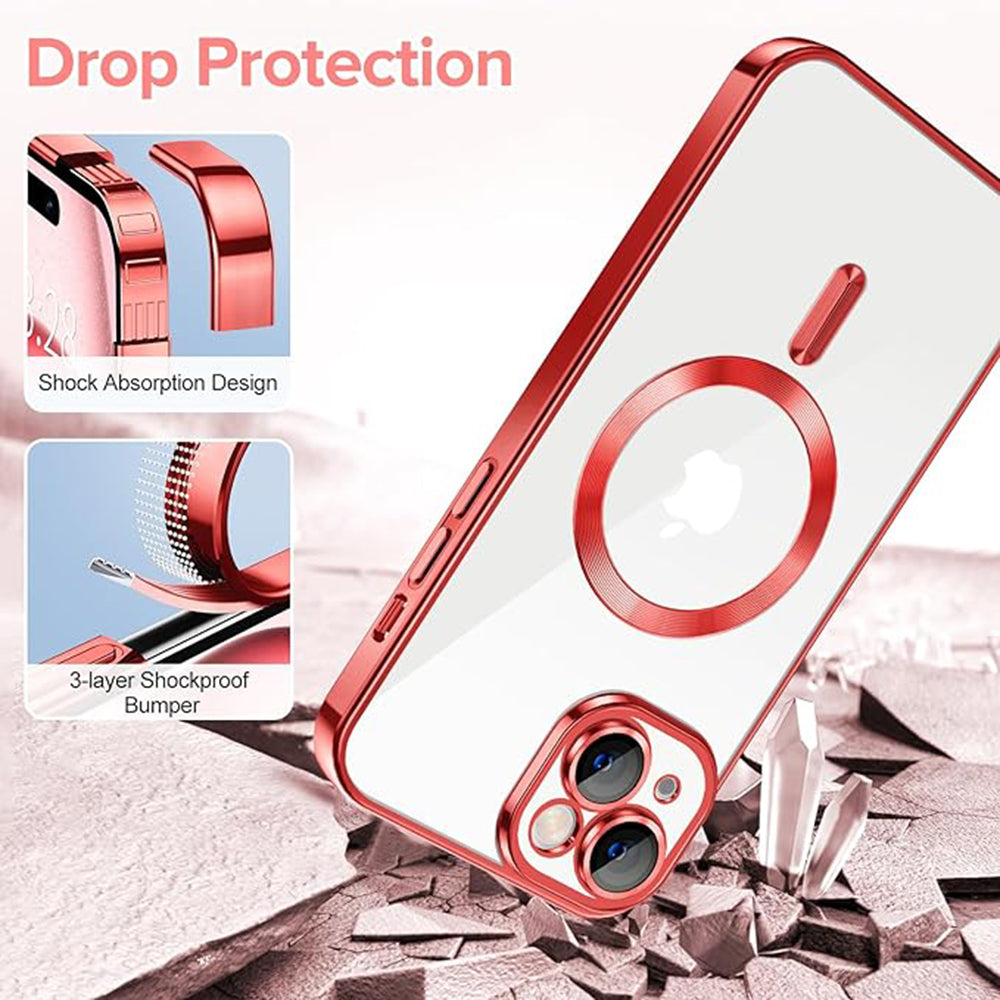 Θήκη MagSafe για Apple iPhone 16, Techsuit, Luxury Crystal, Ροζ