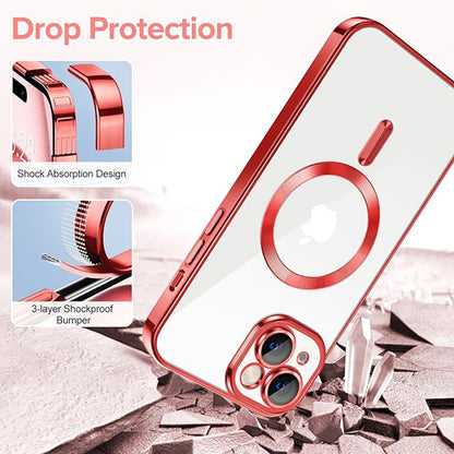 Θήκη MagSafe για Apple iPhone 16, Techsuit, Luxury Crystal, Ροζ