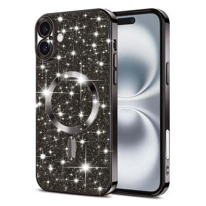 Θήκη MagSafe για Apple iPhone 16, Techsuit, Luxury Glitter, Μαύρη