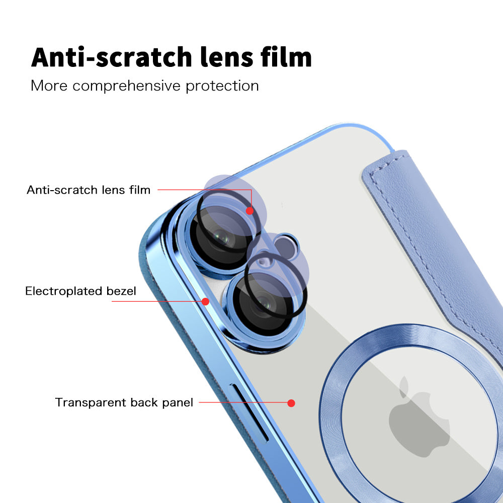 Θήκη MagSafe για Apple iPhone 16, Techsuit, SmartMag Book, Μπλε