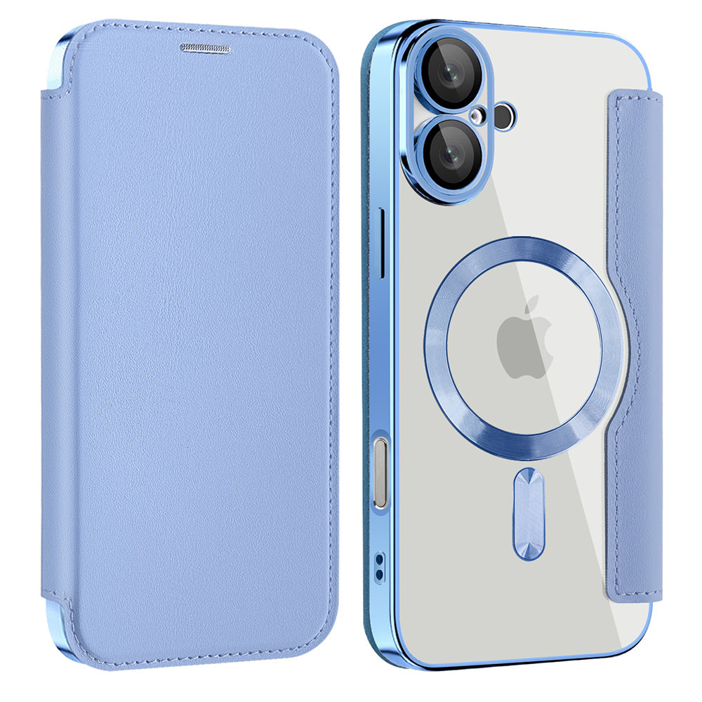 Θήκη MagSafe για Apple iPhone 16, Techsuit, SmartMag Book, Μπλε