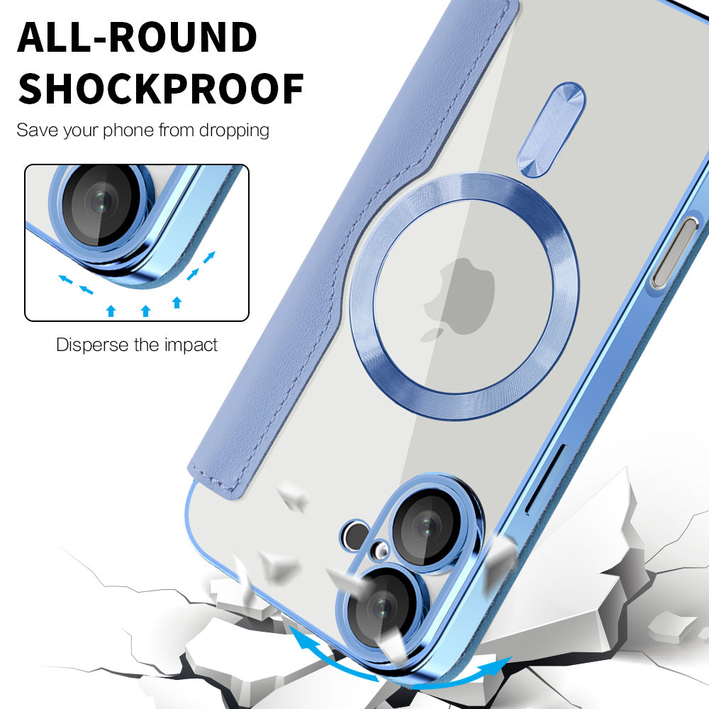 Θήκη MagSafe για Apple iPhone 16, Techsuit, SmartMag Book, Μπλε