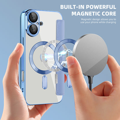 Θήκη MagSafe για Apple iPhone 16, Techsuit, SmartMag Book, Μπλε