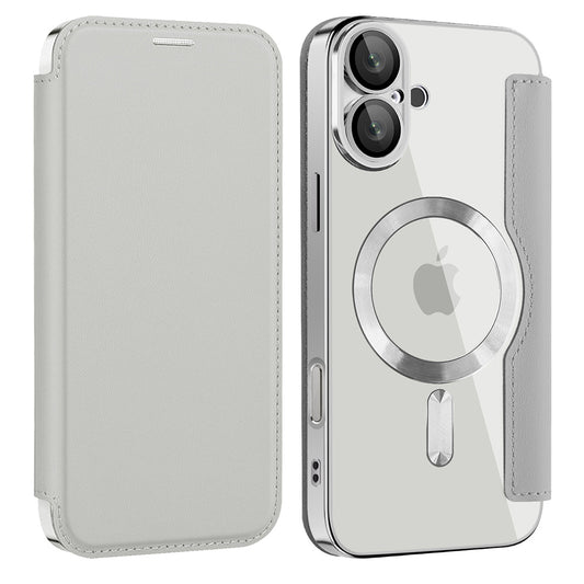 Θήκη MagSafe για Apple iPhone 16, Techsuit, SmartMag Book, Γκρι