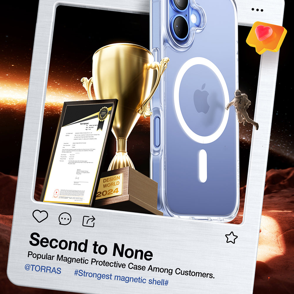 Θήκη MagSafe για Apple iPhone 16, Torras, Diamond, Διαφανής