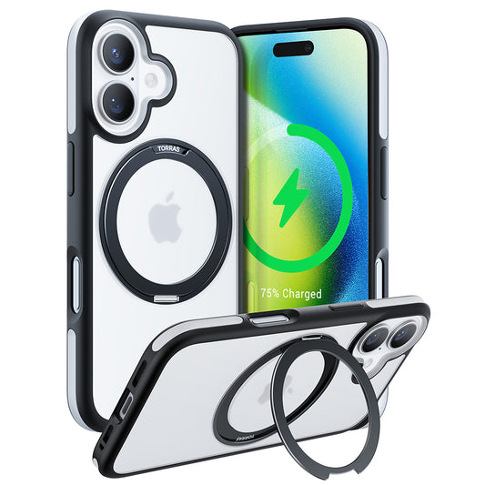 Θήκη MagSafe για Apple iPhone 16, Torras, Ostand R Fusion, Μαύρη