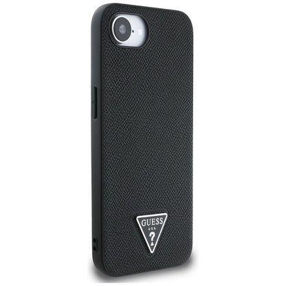 Θήκη MagSafe για Apple iPhone 16e, Guess, Grained Triangle Logo, Μαύρη