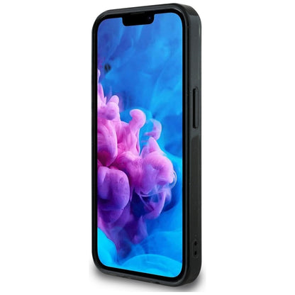 Θήκη MagSafe για Apple iPhone 16e, Guess, IML Glitter 4G Circle Triangle, Μαύρη